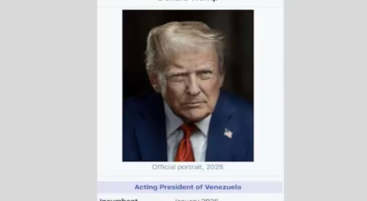 নিজেকে ভেনেজুয়েলার ভারপ্রাপ্ত প্রেসিডেন্ট ঘোষণা ডোনাল্ড ট্রাম্পের